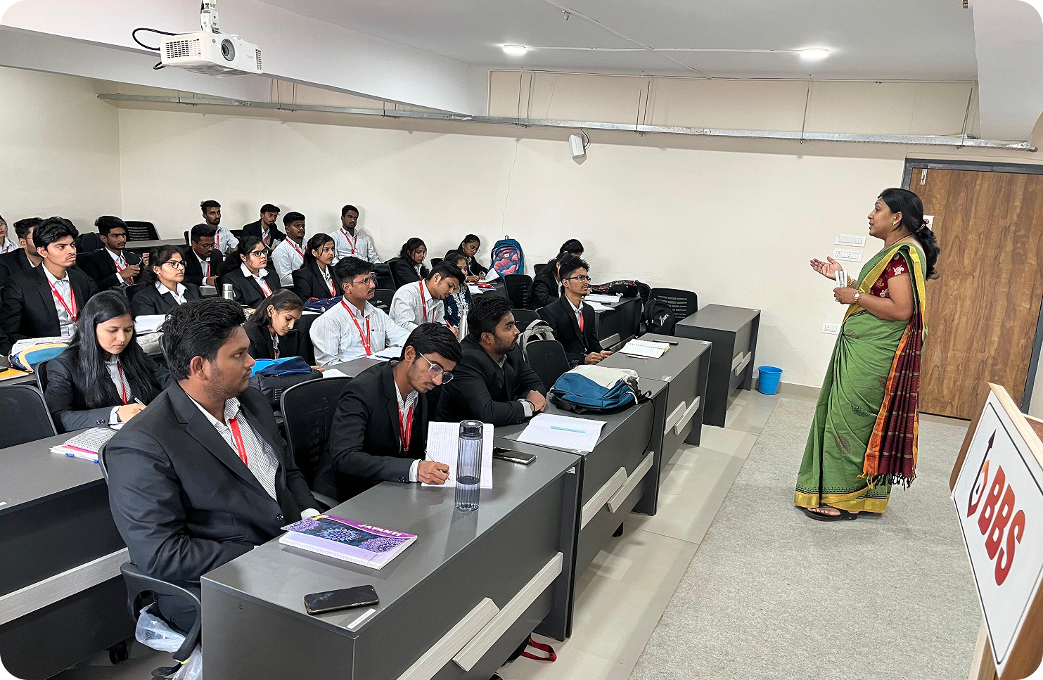 Students learning at Bright Business School